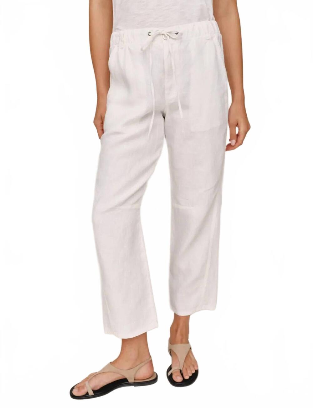 NEW BELLA DAHL women's soft barrel zip front pants in white